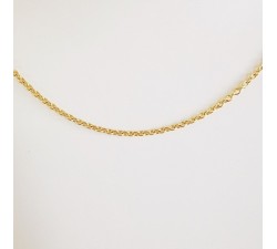 Chaîne 40 cm Or Jaune 750 - 18 carats Maille Forçat Rond