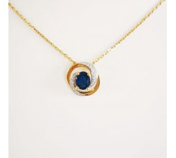 Collier Saphir Or Jaune 750 - 18 carats
