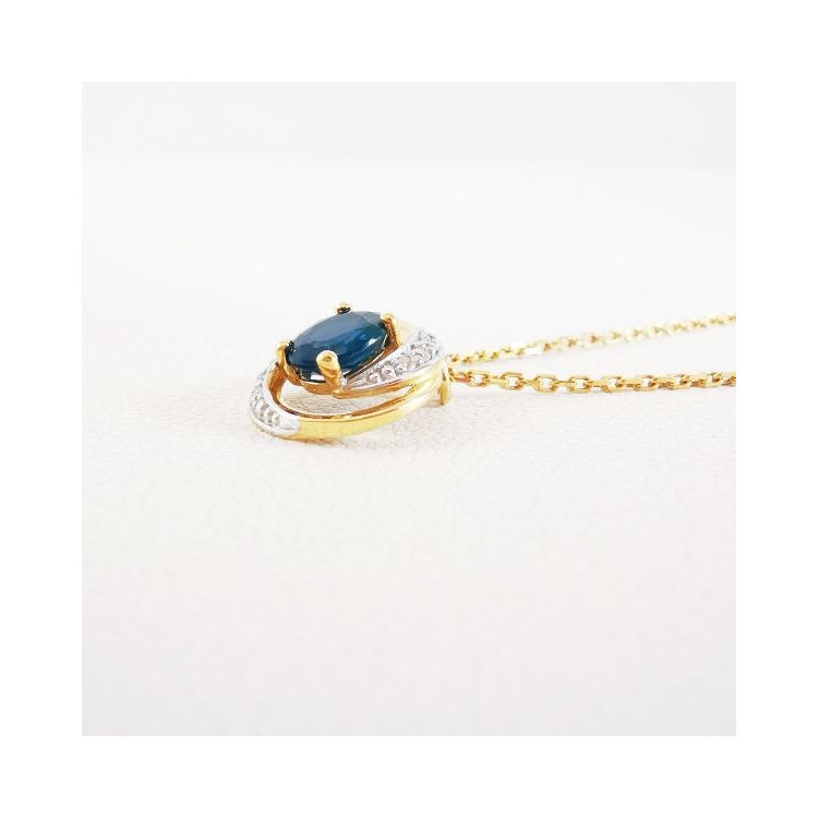 Collier Saphir Or Jaune 750 - 18 carats