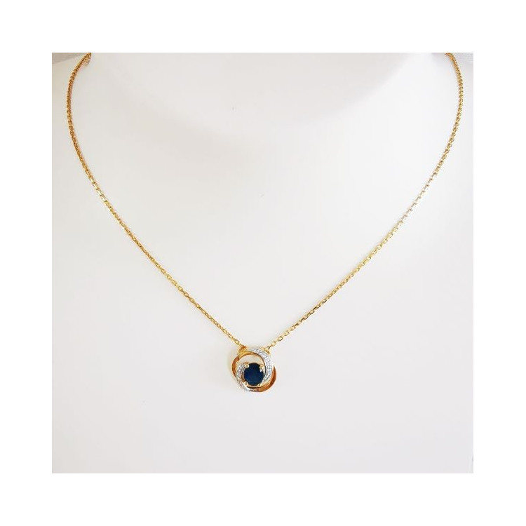 Collier Saphir Or Jaune 750 - 18 carats