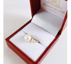 Bague Perle Or Jaune 750 - 18 carats (Bijou d'Occasion)
