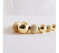 Collier Centre Boules Or Jaune 750 - 18 carats
