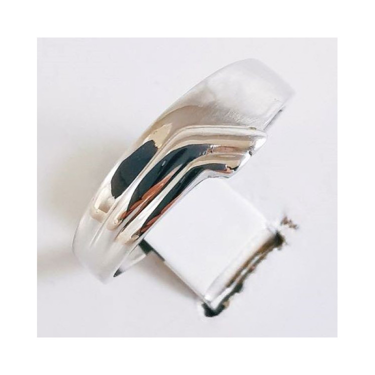 Bague asymétrique en argent massif avec Citrine naturelle du Brésil ov