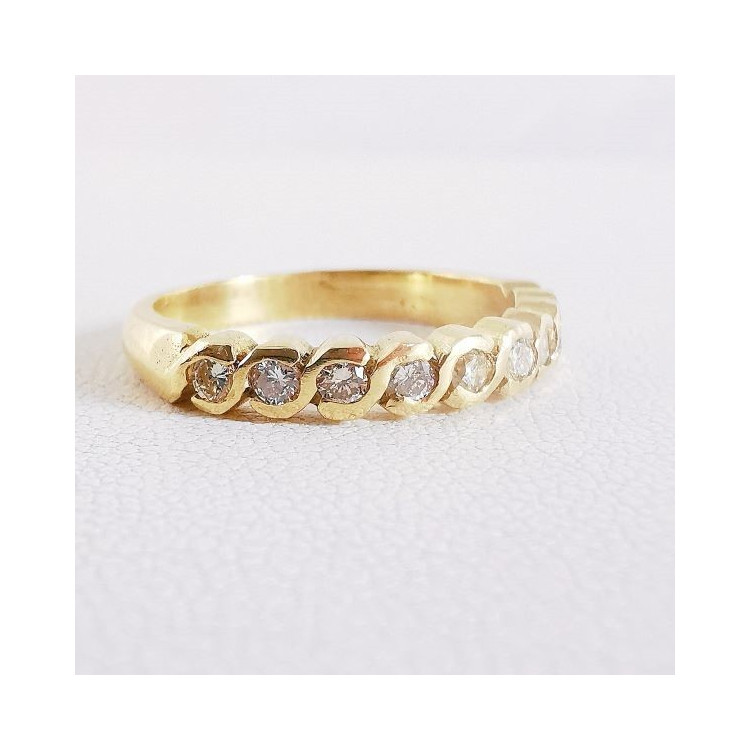 Alliance Diamants Serti "S" Clos Or Jaune 750 - 18 carats