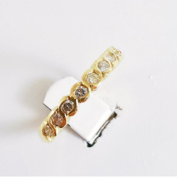 Alliance Diamants Serti "S" Clos Or Jaune 750 - 18 carats
