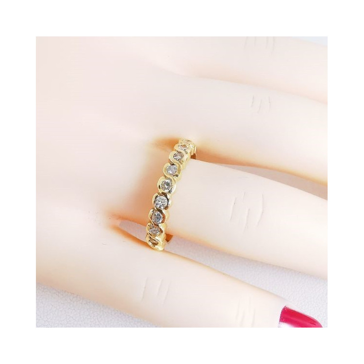 Alliance Diamants Serti "S" Clos Or Jaune 750 - 18 carats