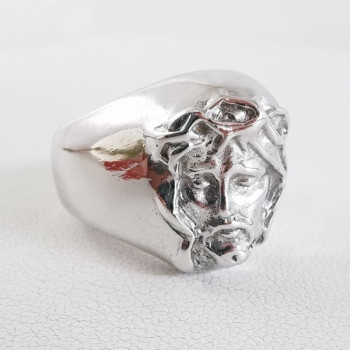Bague Tête De Cheval En Argent Massif - Modèle T58 Avec 3 Têtes De Cheval - Bague Old Silver Occasion