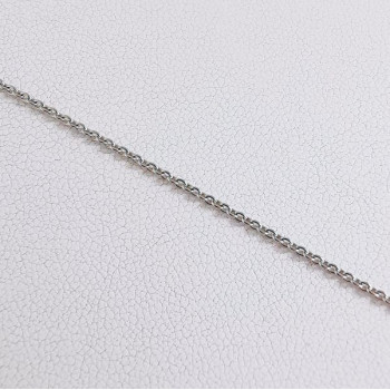 Chaîne 45 cm Or Blanc 750 - 18 carats Maille Forçat Rond 2.60 Grammes