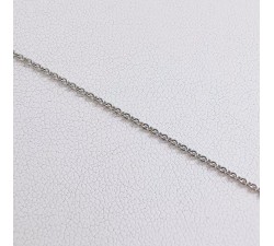 Chaîne 45 cm Or Blanc 750 - 18 carats Maille Forçat Rond 2.60 Grammes
