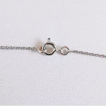 Chaîne 45 cm Or Blanc 750 - 18 carats Maille Forçat Rond 2.60 Grammes