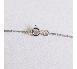 Chaîne 45 cm Or Blanc 750 - 18 carats Maille Forçat Rond 2.60 Grammes