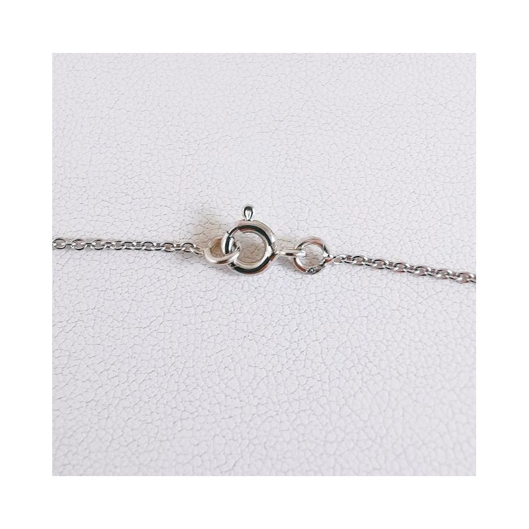 Chaîne 45 cm Or Blanc 750 - 18 carats Maille Forçat Rond 2.60 Grammes