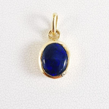 Pendentif Opale Bleue Or Jaune 750 - 18 carats