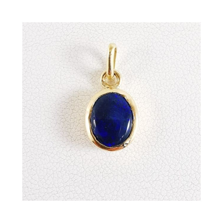Pendentif Opale Bleue Or Jaune 750 - 18 carats