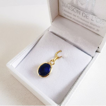 Pendentif Opale Bleue Or Jaune 750 - 18 carats