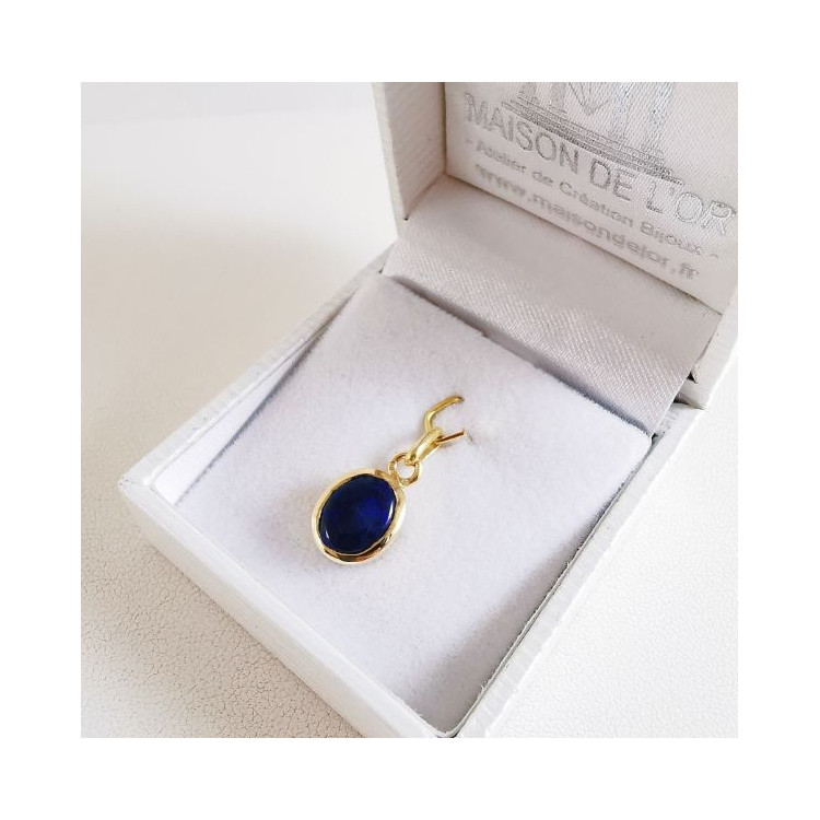 Pendentif Opale Bleue Or Jaune 750 - 18 carats