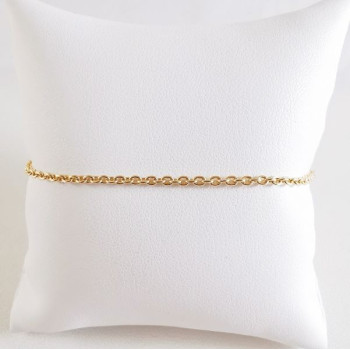 Bracelet Maille Forçat rond Or jaune 750 - 18 carats