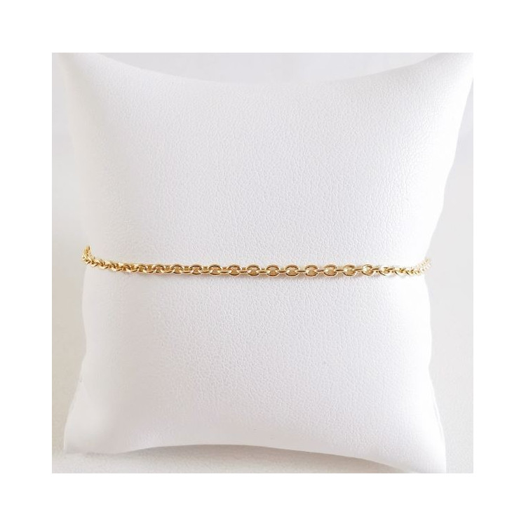 Bracelet Maille Forçat rond Or jaune 750 - 18 carats