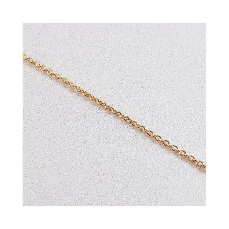 Bracelet Maille Forçat rond Or jaune 750 - 18 carats