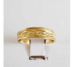 Bague Froissée Petit Modèle Or Jaune 750 - 18 carats