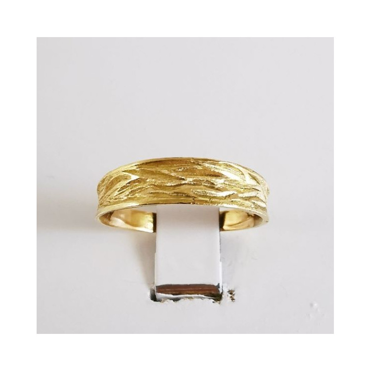 Bague Froissée Petit Modèle Or Jaune 750 - 18 carats