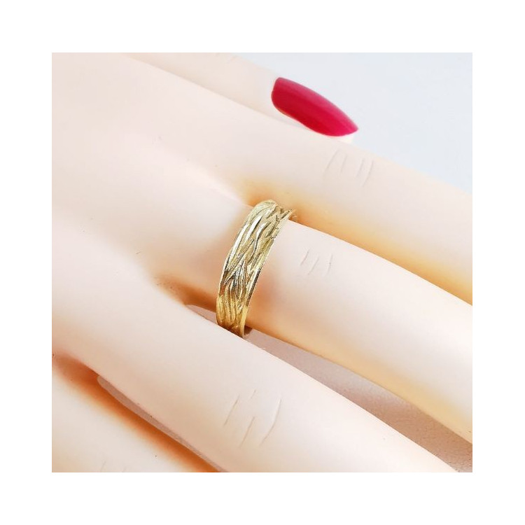 Bague Froissée Petit Modèle Or Jaune 750 - 18 carats