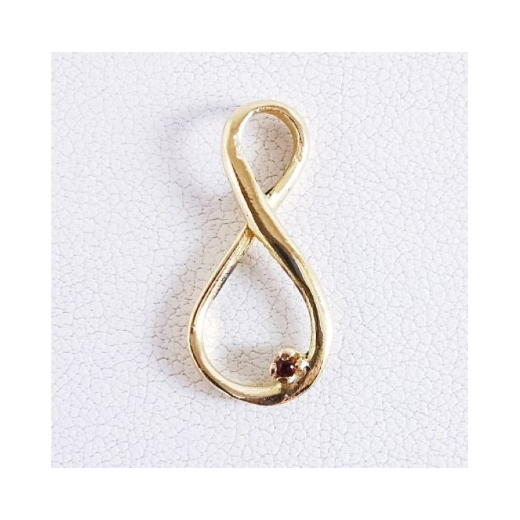 Pendentif Infini Rubis Or Jaune 750 - 18 carats