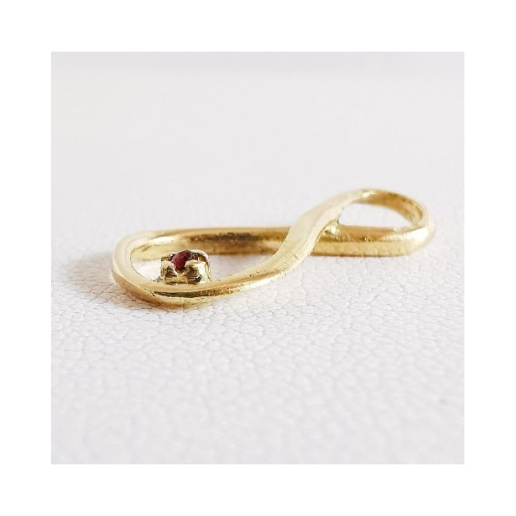 Pendentif Infini Rubis Or Jaune 750 - 18 carats
