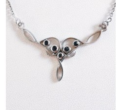 Collier Arabesque Saphirs Or Blanc 750 - 18 carats Pièce Unique