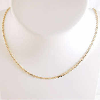 Chaîne 45 cm Or Jaune 750 - 18 carats Maille Forçat 5.95 grammes