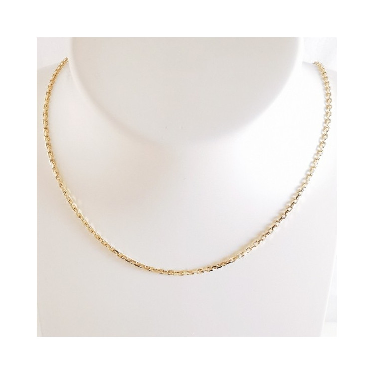 Chaîne 45 cm Or Jaune 750 - 18 carats Maille Forçat 5.95 grammes