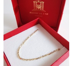 Chaîne 45 cm Or Jaune 750 - 18 carats Maille Forçat 5.95 grammes