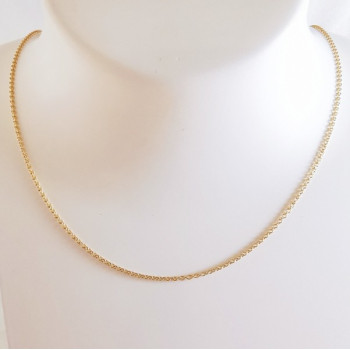 Chaîne 50 cm Or Jaune Maille Forçat Rond 3.05 Grammes