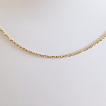 Chaîne 50 cm Or Jaune Maille Forçat Rond 3.05 Grammes