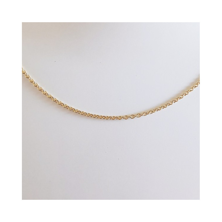 Chaîne 50 cm Or Jaune Maille Forçat Rond 3.05 Grammes