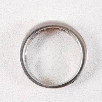 Demi alliance Diamants Or Blanc 750 - 18 carats (Bijou Occasion)