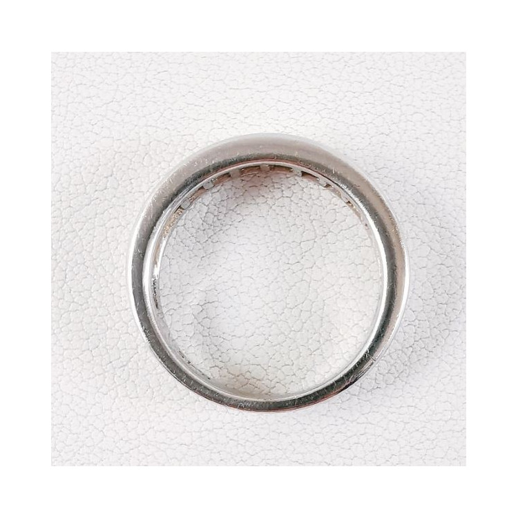 Demi alliance Diamants Or Blanc 750 - 18 carats (Bijou Occasion)