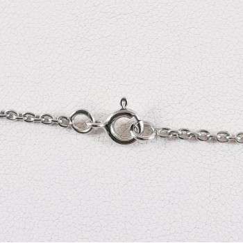 Chaîne 40 cm Or Blanc 750 - 18 carats Maille Forçat Rond 4.55 Grammes