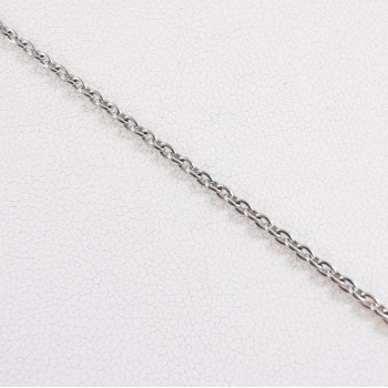 Chaîne 40 cm Or Blanc 750 - 18 carats Maille Forçat Rond 4.55 Grammes