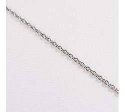 Chaîne 40 cm Or Blanc 750 - 18 carats Maille Forçat Rond 4.55 Grammes