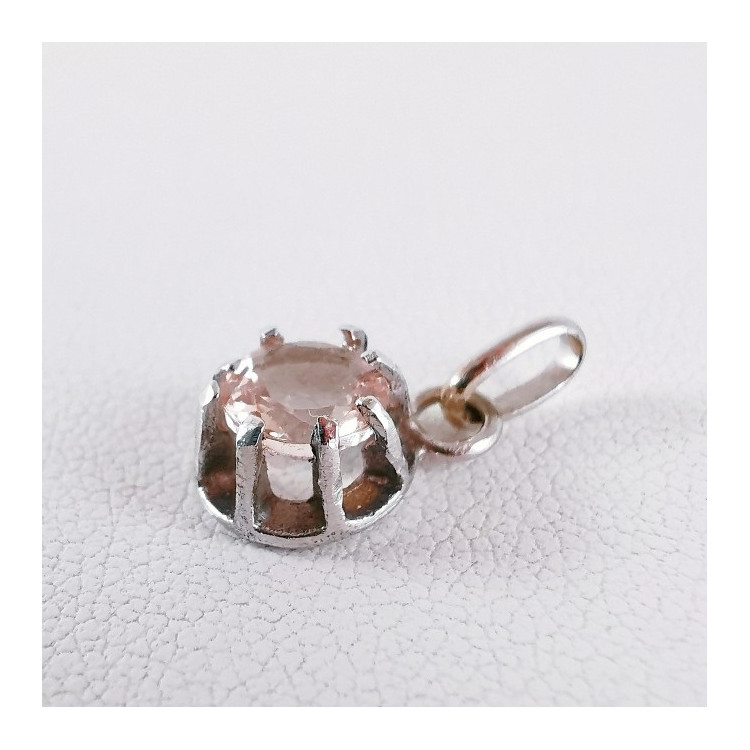 Pendentif Morganite Or Blanc 750 - 18 carats