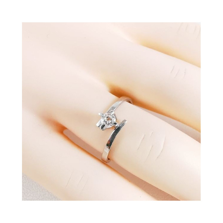 Bague Morganite Or Blanc 750 - 18 carats