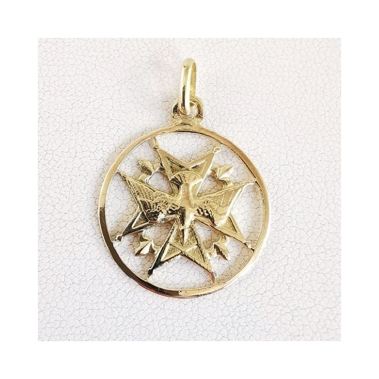 Croix Huguenote Ronde Or Jaune 750 - 18 carats