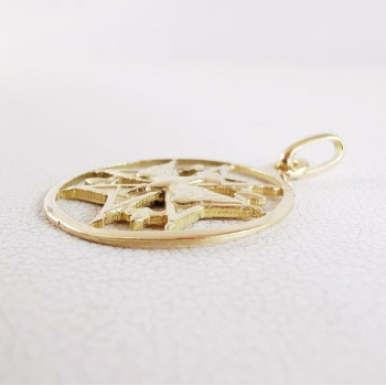 Croix Huguenote Ronde Or Jaune 750 - 18 carats