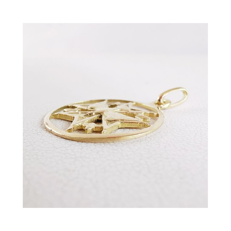 Croix Huguenote Ronde Or Jaune 750 - 18 carats