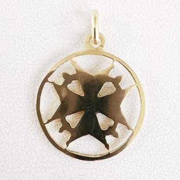 Croix Huguenote Ronde Or Jaune 750 - 18 carats