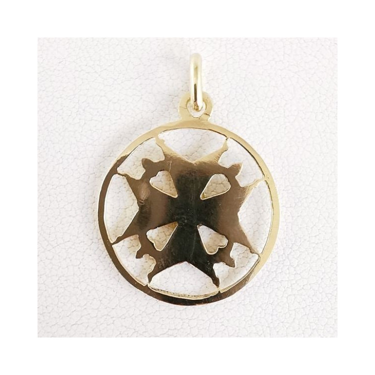 Croix Huguenote Ronde Or Jaune 750 - 18 carats