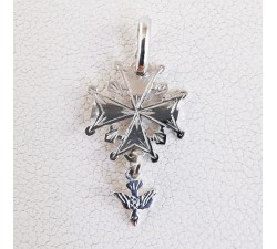 Croix Huguenote Or Blanc 750 - 18 carats