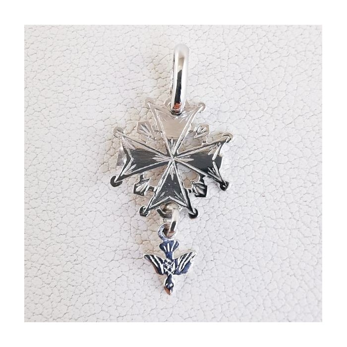 Croix Huguenote Or Blanc 750 - 18 carats