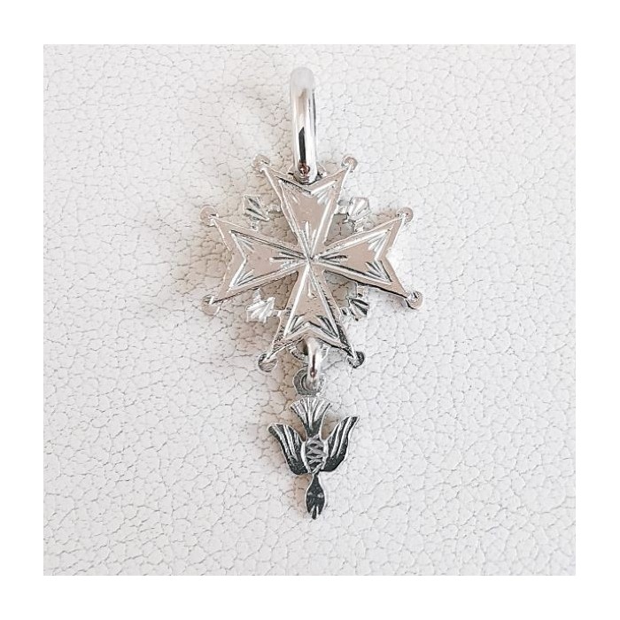 Croix Huguenote Or Blanc 750 - 18 carats